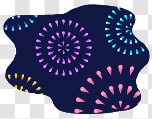 Red Apple - Colorful Fireworks Pattern Transparent PNG