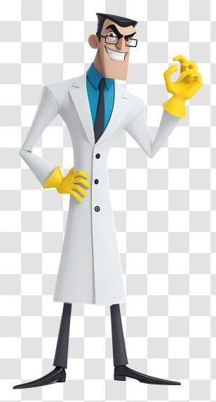 Principal Scudworth - Mad Scientist In White Coat Transparent PNG