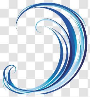 Blue Arc Border - Blue Wave Illustration Transparent PNG