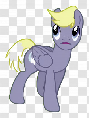 Stormfeather - Gray Cartoon Pony Transparent PNG