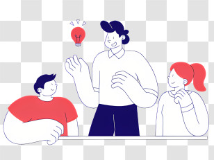 Group Of People - Group Of People Discussing An Idea Transparent PNG
