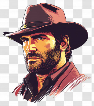 Red Dead Redemption 2 - Cowboy Character Illustration Transparent PNG