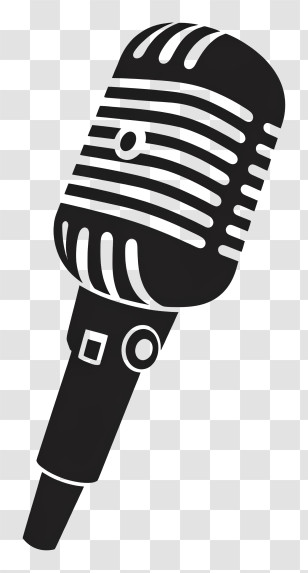 Microphone Icon - Black Microphone For Audio Recording Transparent PNG