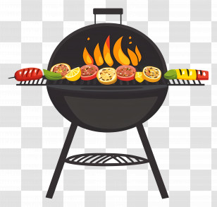 Barbecues - Barbecue Grill With Vegetables Transparent PNG