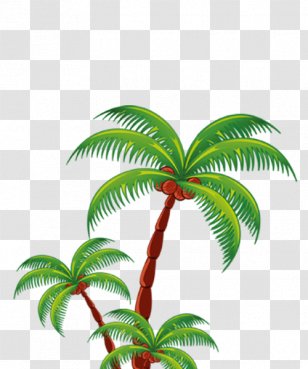Beach Holiday Clip Art - Vacation - Coconut Tree Cartoons Transparent PNG