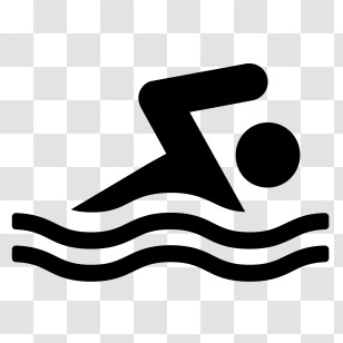 Sports - Icon Of A Swimmer Transparent PNG