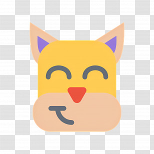 Dog Emoji - Smiling Cat Face Icon Transparent PNG