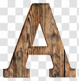 Letter A - Wooden Letter A Illustration Transparent PNG