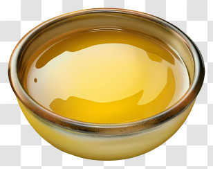 Ghee - Golden Bowl Of Cooking Oil Transparent PNG
