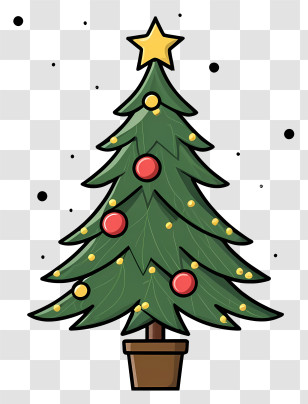 Christmas Tree - Decorated Christmas Tree For Festive Season Transparent PNG