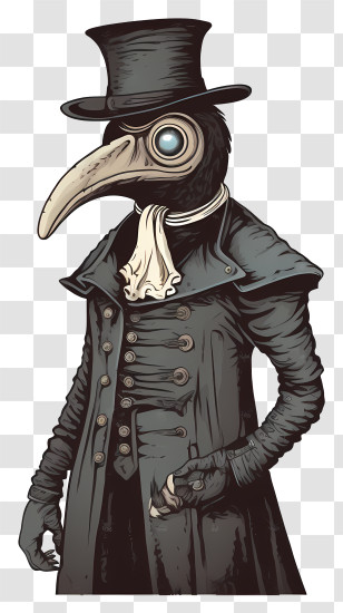 Top Hat - Plague Doctor Character Illustration Transparent PNG
