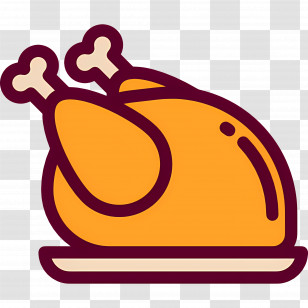Turkey Food - Cartoon Roasted Chicken Illustration Transparent PNG