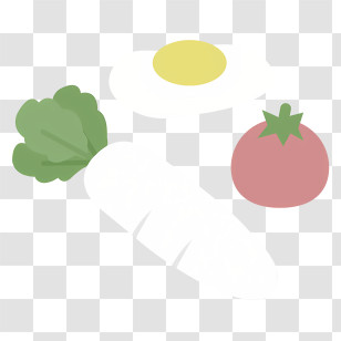 Icon - Healthy Vegetables And Egg Illustration Transparent PNG