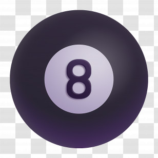 Pool 8 Ball Emoji - Magic 8 Ball For Fun Predictions Transparent PNG