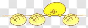 Yellow Egg - Cute Yellow Mouse With Bread Buns Transparent PNG