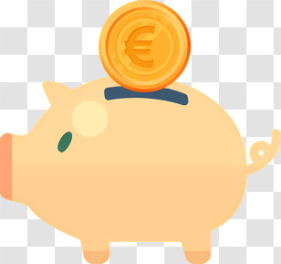 Icon - Piggy Bank With Coin Transparent PNG