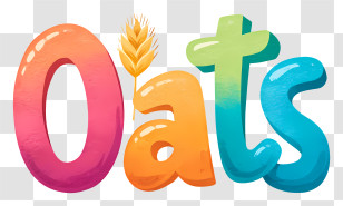 Oats Logo - Playful 'Oats' Colorful Lettering Transparent PNG