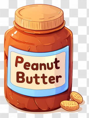 Peanut Butter - Peanut Butter Jar Illustration Transparent PNG