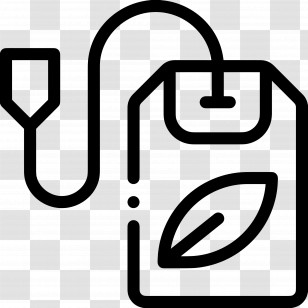 Tea Bag - Tea Bag With Leaf Icon Transparent PNG