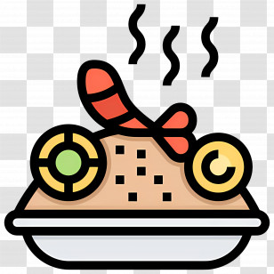 Street Food - Cartoon Shrimp Dish Illustration Transparent PNG