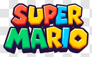 Super Mario Logo - Super Mario Colorful Logo Transparent PNG