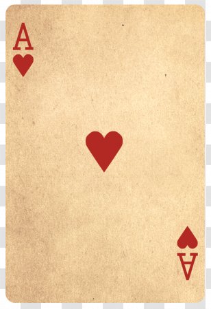 Ace Of Hearts Playing Card Sign Transparent Png