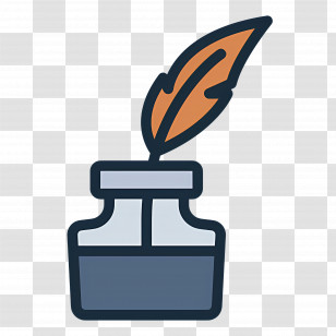 Feather Ink - Ink And Quill Illustration Transparent PNG