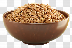Brown Rice - Bowl Of Whole Grains Transparent PNG