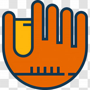 Baseball Glove - Orange Baseball Glove Illustration Transparent PNG