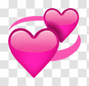 Rotating Hearts - Pink Hearts Illustration For Love And Romance Transparent PNG