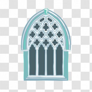 Church Window Drawing Clip Art - Arch - Hand-painted Windows Transparent PNG
