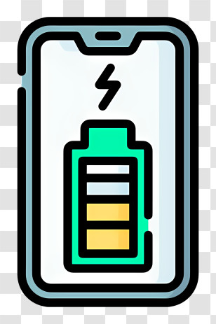 Battery Logo - Battery Charging Display On Mobile Phone Transparent PNG