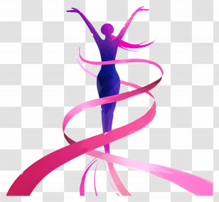 Weight Loss - Elegant Silhouette With Flowing Ribbon Transparent PNG