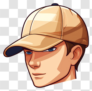 Cartoon Man - Man With Baseball Cap Transparent PNG