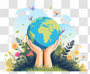 World Environment Day - Hands Holding The Earth For Environmental Care Transparent PNG
