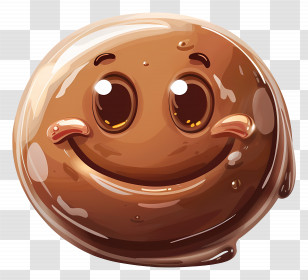 Smile Face - Smiling Chocolate Cookie Transparent PNG