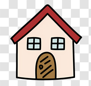 House - Cute Cartoon House Illustration Transparent PNG