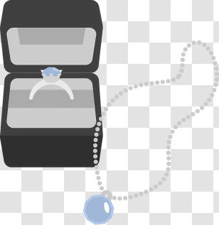 Icon - Elegant Ring And Necklace In Gift Box Transparent PNG