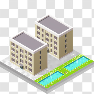 Icon - Modern Apartment Buildings Illustration Transparent PNG