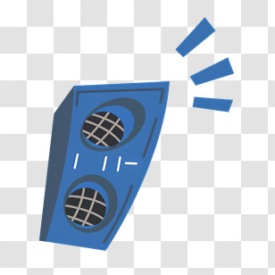 Blue Paper - Blue Speaker Transparent PNG