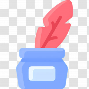 Ink - Ink Bottle With Quill Transparent PNG