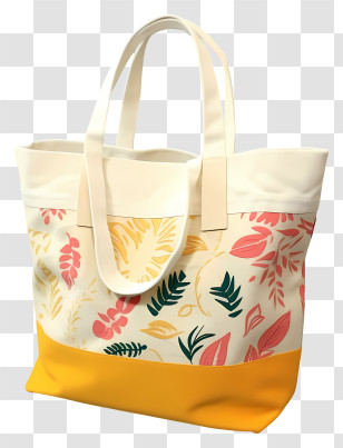 Eco Fabric Cloth Tote Bag - Floral Pattern Tote Bag Transparent PNG
