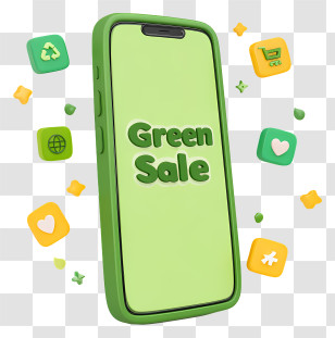 Green Sale - Green Sale Mobile Mockup Transparent PNG