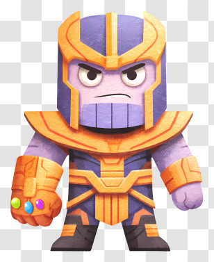 Thanos - Cute Chibi Purple Villain Transparent PNG