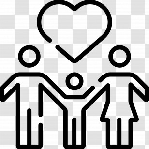Family - Family Symbol With Heart Transparent PNG