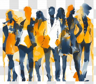 Group Of People - Stylish Fashion Models On Runway Transparent PNG