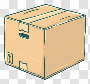 Delivery Box - Simple Cardboard Box Illustration Transparent PNG