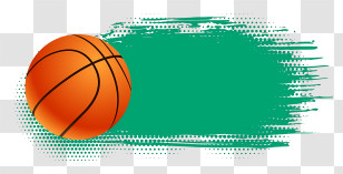 Basketball - Basketball With Green Background Transparent PNG