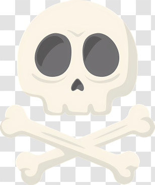 Medical - Skull And Crossbones Cartoon Illustration Transparent PNG