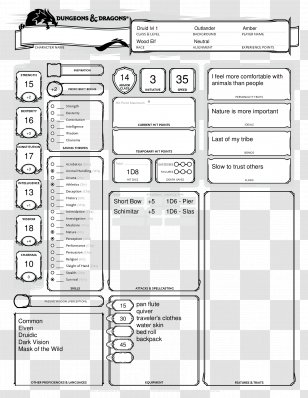 Dungeons & Dragons Player's Handbook Character Sheet Wizards Of The Coast Dungeon Crawl - Tabletop Roleplaying Game - Dragon Transparent PNG